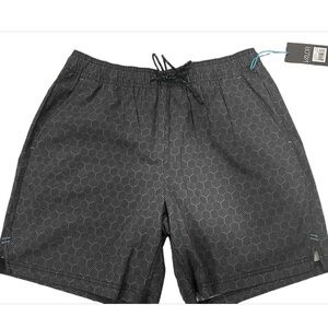 Men’s Valor Swim to Gym Shorts NWT Gray printed design Size Small Quick Dry